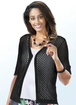 Online Strickjacke in Netzmuster Damen Strickjacken