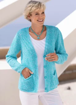 New Strickjacke in Perlfang Damen Strickjacken|Basics