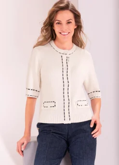 Strickjacke mit Baumwolle Damen Strickjacken