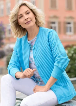 Hot Strickjacke mit Biesendessin Damen Strickjacken|Basics