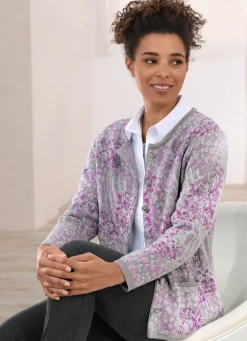 Online Strickjacke mit dekorativen Knöpfen Damen Strickjacken