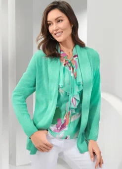 Best Strickjacke mit dezentem Glanz Damen Strickjacken|Basics
