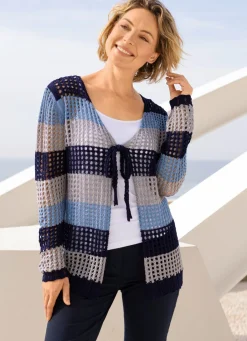 Strickjacke mit edlem, dezentem Glanz Damen Strickjacken