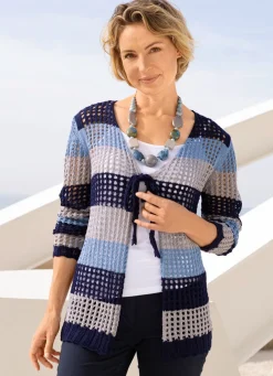 Strickjacke mit edlem, dezentem Glanz Damen Strickjacken