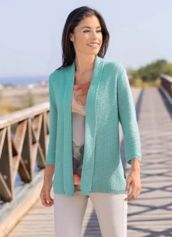 Sale Strickjacke mit feiner Struktur Damen Strickjacken|Basics