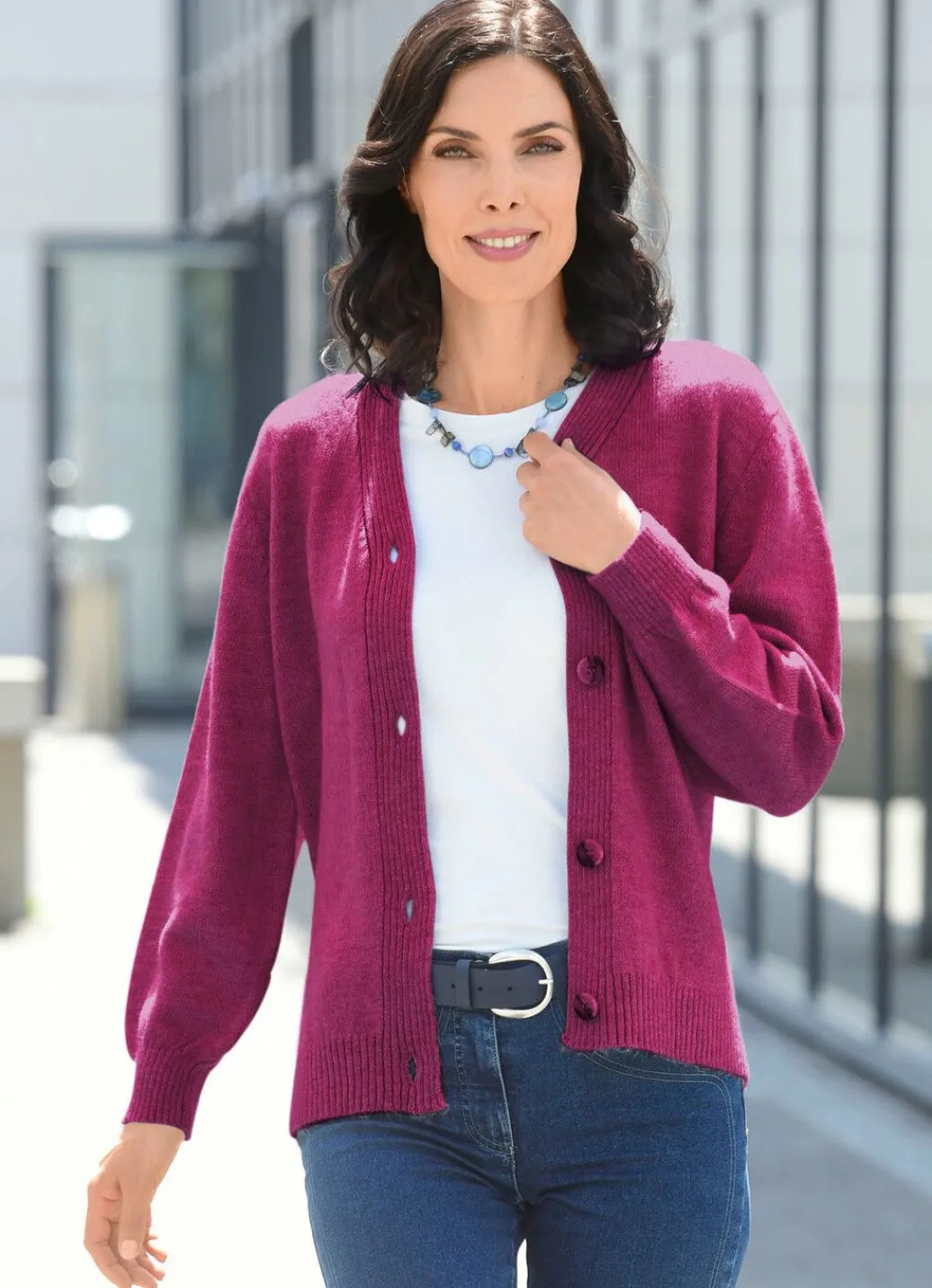 Hot Strickjacke mit flauschig weichem Griff Damen Strickjacken|Basics