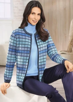 Outlet Strickjacke mit grafischem Muster Damen Strickjacken
