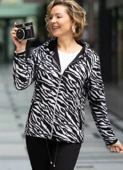 Outlet Strickjacke mit Kapuze Damen Strickjacken