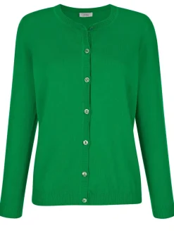 Strickjacke mit rundem Halsausschnitt Damen Strickjacken|Basics