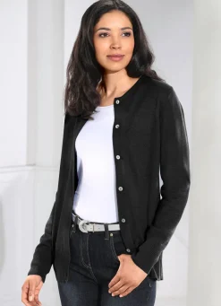 Discount Strickjacke mit Schurwolle Damen Strickjacken|Basics