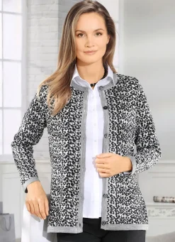 Clearance Strickjacke mit Schurwolle Damen Strickjacken
