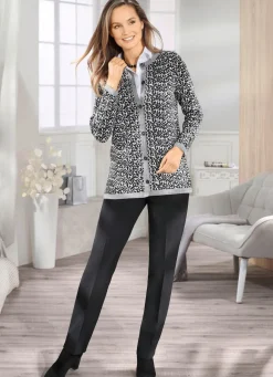 Clearance Strickjacke mit Schurwolle Damen Strickjacken
