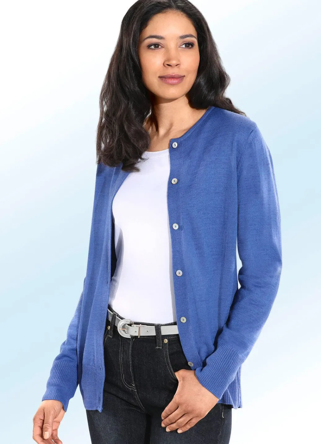 Sale Strickjacke mit Schurwolle Damen Strickjacken|Basics