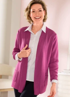 Sale Strickjacke mit Streifenstruktur Damen Strickjacken|Basics