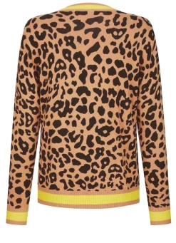 Strickjacke mit Tierfell-Optik Damen Strickjacken