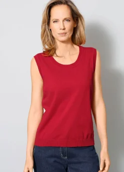 Clearance Stricktop mit breiten Trägern Damen Tops|Basics