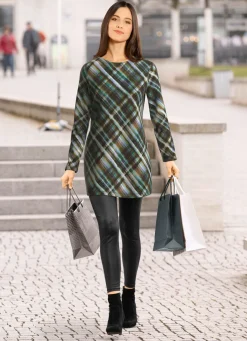 Damen Mona Tuniken|Pullover<Strick-Tunika in Feinstrick
