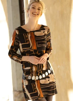 Damen Mona Tuniken|Pullover<Strick-Tunika in Feinstrick