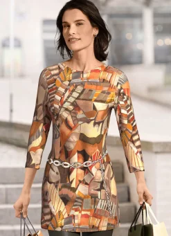 Damen Mona Tuniken|Pullover<Strick-Tunika in Feinstrick