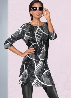Damen Mona Tuniken|Pullover<Strick-Tunika in Jacquard-Dessin