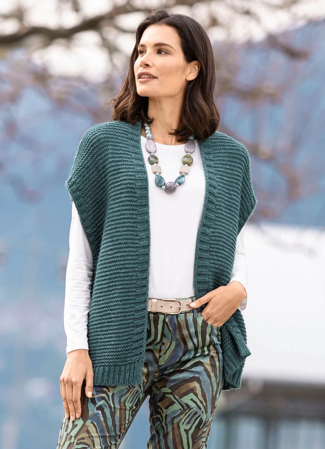 Outlet Strickweste mit Alpaka Damen Strickwesten|Basics