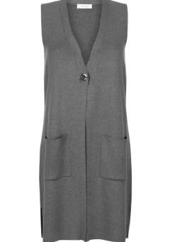 Strickweste mit dekorativem Verschluss Damen Strickwesten|Basics