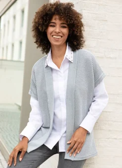 Sale Strickweste mit Struktur Damen Strickwesten|Basics