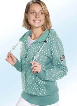Damen Mona Übergangsjacken<Sweatjacke mit Ankermotiven