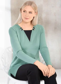 Outlet Sweatshirt mit hohem Tragekomfort Damen Langarm