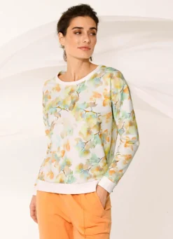 Sweatshirt mit Rundhalsausschnitt Damen Langarm