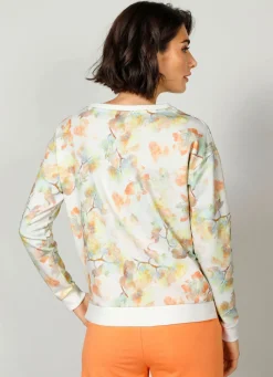 Sweatshirt mit Rundhalsausschnitt Damen Langarm