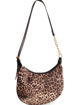 Tasche, Damen, mit verstellbarem Umhängeriemen mit Ketten-Detail Handtaschen