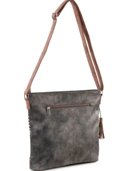 Online Tasche mit teilweise glitzernden Flechtdurchzügen Handtaschen