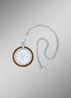 Online Taschenuhr mit Walnuss und Edelstahl Gehäuse Damen Quarzuhren
