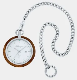Online Taschenuhr mit Walnuss und Edelstahl Gehäuse Damen Quarzuhren