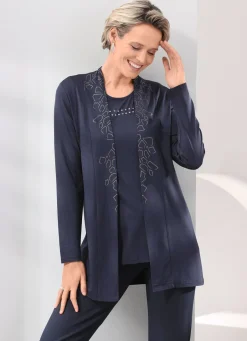 Online 2-teiliges Set bestehend aus Shirtjacke und Shirt Damen Sets