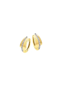 Damen Mona Ohrschmuck<Tolle Klappcreolen mit synth. Zirkonia