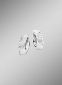 Damen Mona Ohrschmuck<Tolle Klappcreolen mit Zirkonia