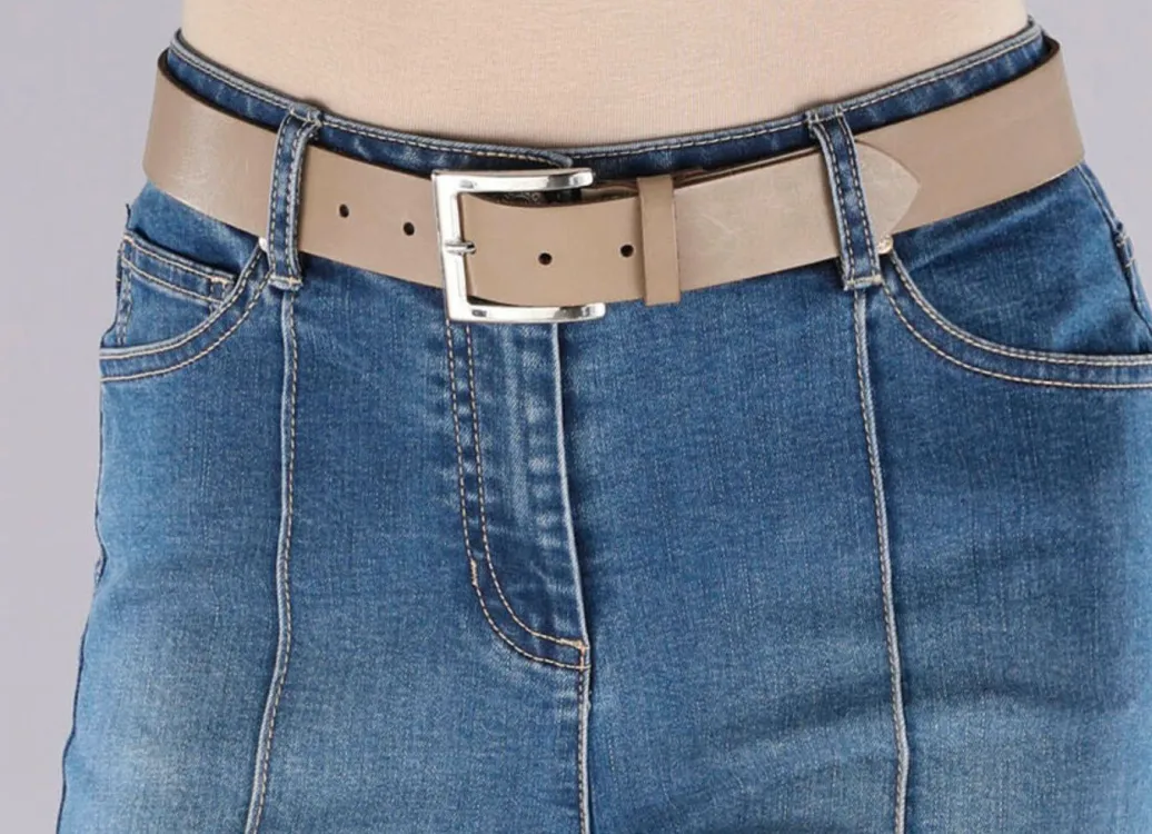 Trendiger Damen-Gürtel aus Leder, 3,5 cm breit Gürtel
