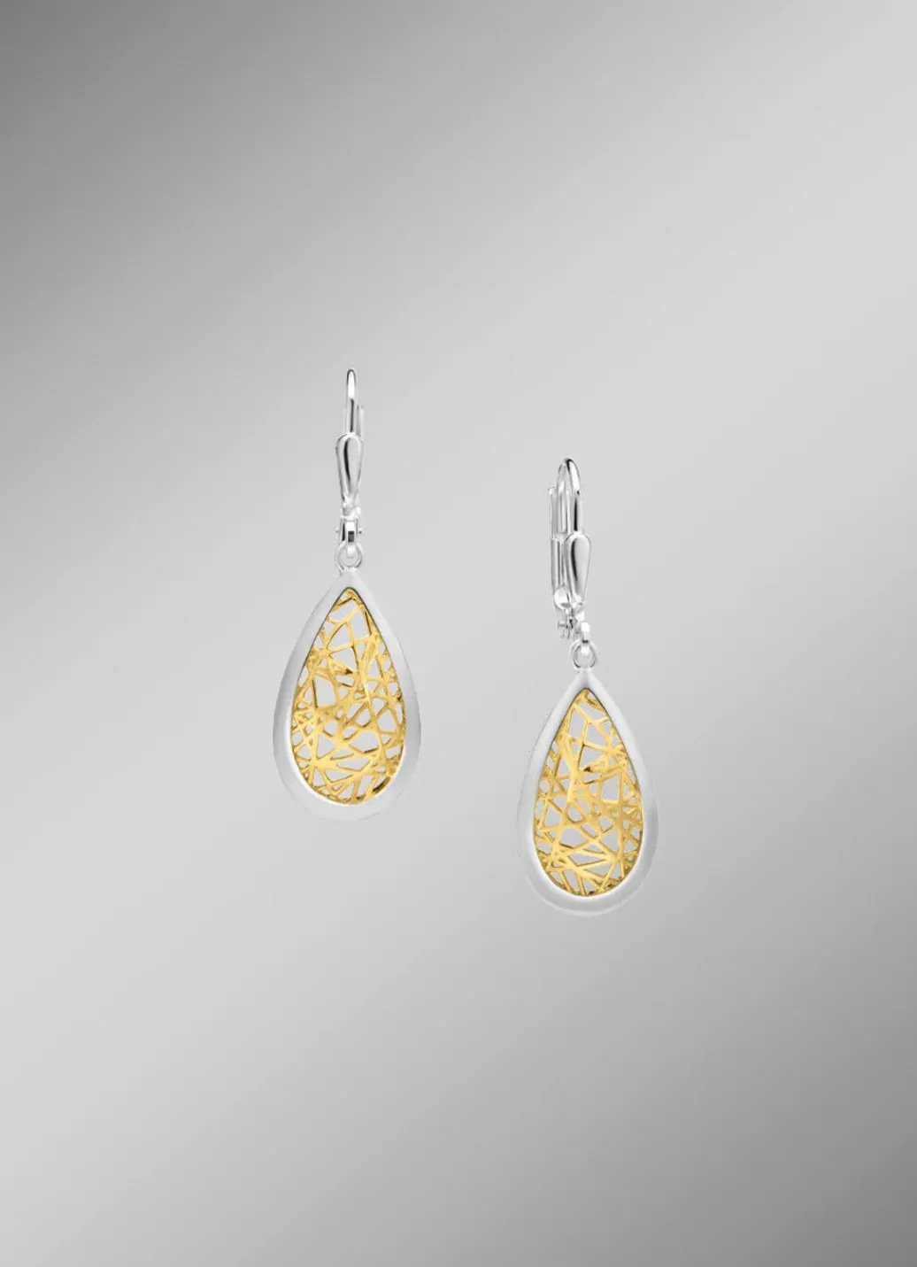 Damen Mona Ohrschmuck<Tropfenförmige Ohrringe mit kunstvollem Bicolor-Design