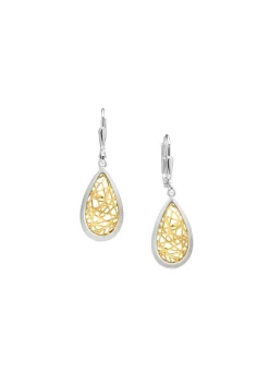 Damen Mona Ohrschmuck<Tropfenförmige Ohrringe mit kunstvollem Bicolor-Design