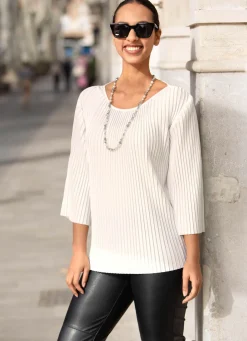 Damen Mona Tuniken|Basics<Tunika aus duftigem Plisseé