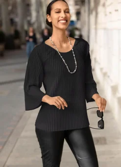 Damen Mona Tuniken|Basics<Tunika aus duftigem Plisseé