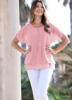 Damen Mona Tuniken|Basics<Tunika mit dekorativem Motiv-Druck