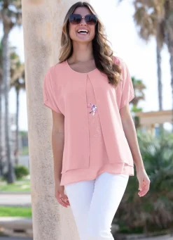 Damen Mona Tuniken|Basics<Tunika mit dekorativem Motiv-Druck