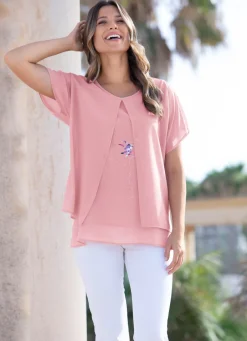 Damen Mona Tuniken|Basics<Tunika mit dekorativem Motiv-Druck