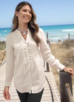 Damen Mona Tuniken|Basics<Tunika mit krempelbaren Ärmeln