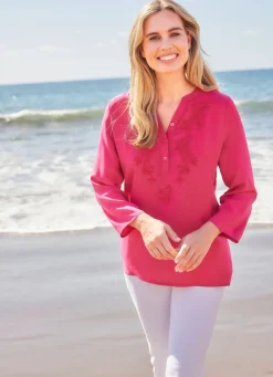 Damen Mona Tuniken|Basics<Tunika mit Stickerei