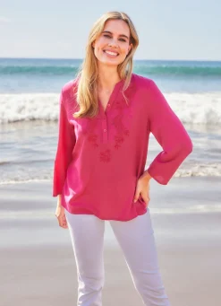 Damen Mona Tuniken|Basics<Tunika mit Stickerei