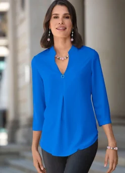 Damen Mona Tuniken|Basics<Tunika mit V-Ausschnitt